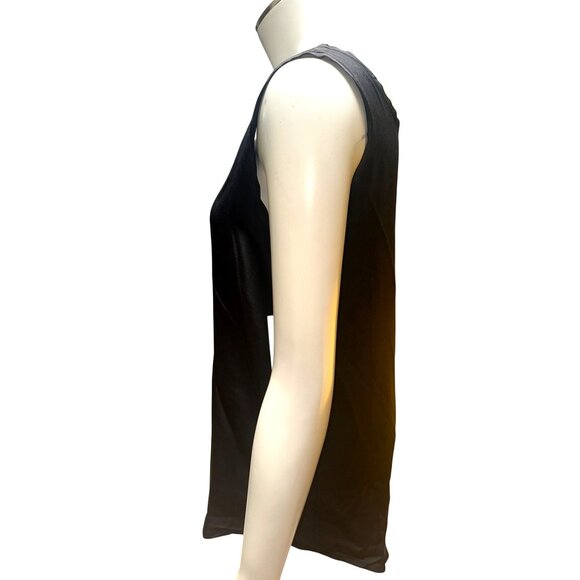 Bob Mackie Size 4 Black Silk Tank Top Vintage Luxury Sleeveless City Chic Luxury - Picture 3 of 9